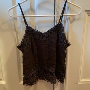 American Eagle black lace camisole top
